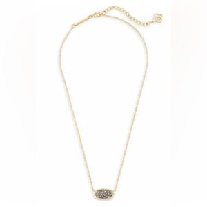 Kendra Scott Platinum Drusy Necklace
